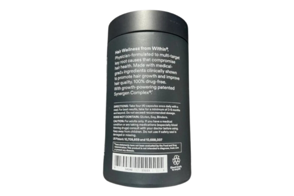 Nutrafol Men hair growth supplement bottle on a clean, modern background.