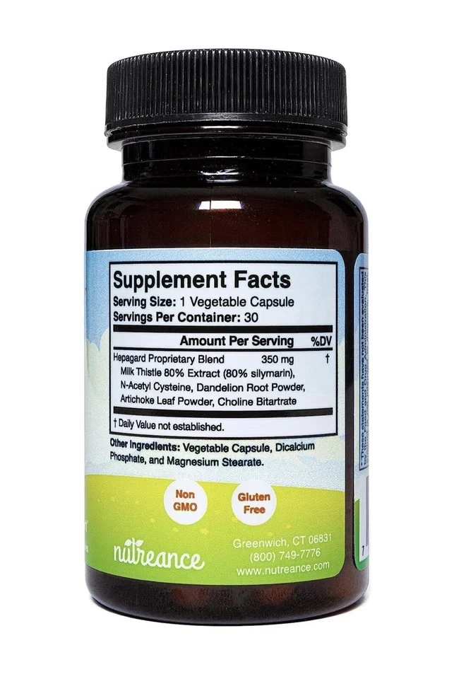 Hepagard - Natural Liver Support Supplement with N-Acetyl Cysteine (NAC) - Non-G.
