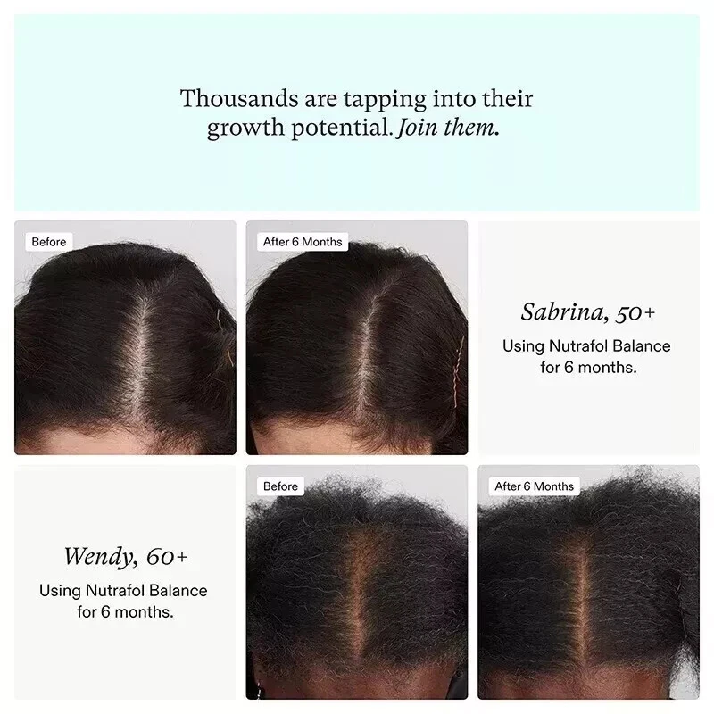 Nutrafol Women’s Balance Hair Growth Supplements, designed to promote visibly thicker